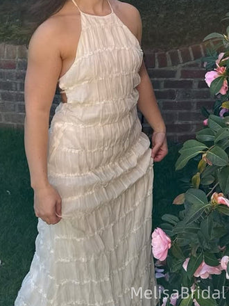 Popular White A-Line Long Formal Dress to Impress,MB11176