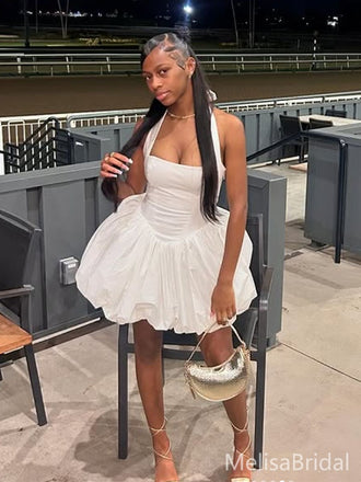 Sexy White Short Party Dress Short Homecoming Dress, HD515